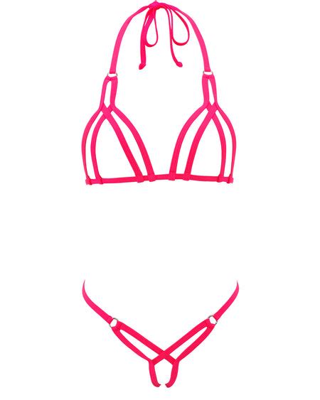 plug string bikini|Micro bikinis barely cover nipples, butt cracks at Miami Swim。